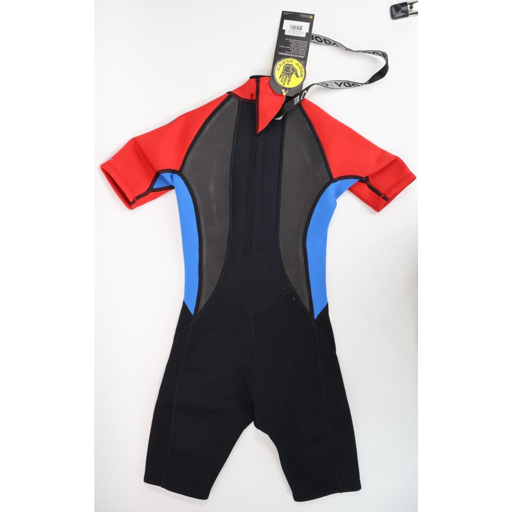 Body Glove Pro 3 2:1 Spring Suit Swim Dive Wetsuit Red/Blue/BK Youth 8 New READ