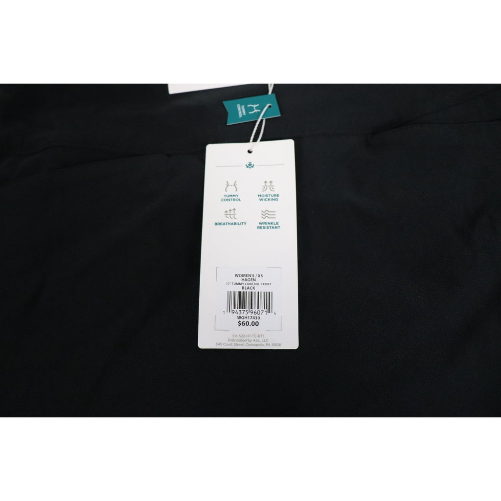 Lady Hagen Women's 17'' Tummy Control Golf Skort, XS, Black