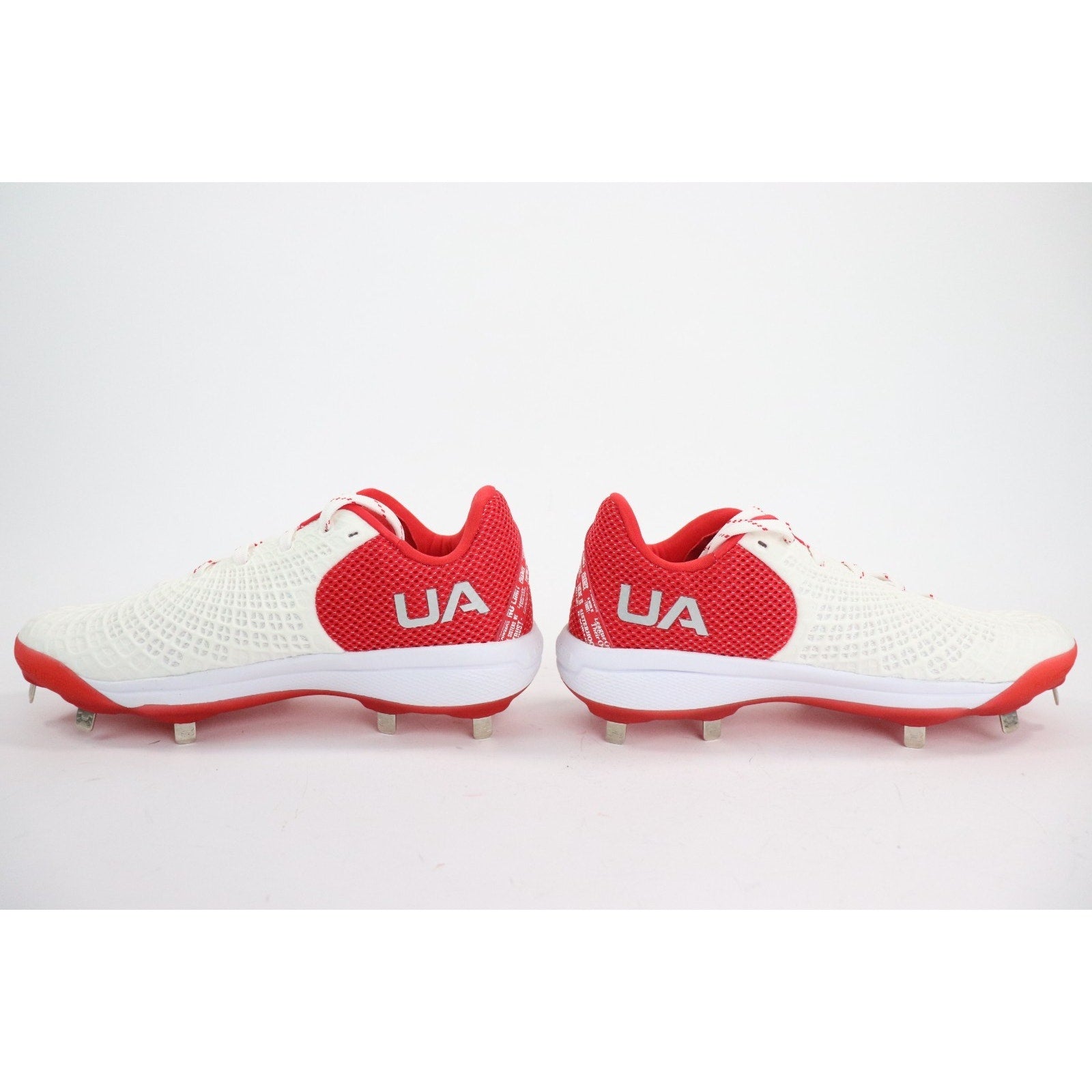 Under Armour Glyde 2 Metal Softball Cleats White Red 3026601-104 Women's 8 NEW