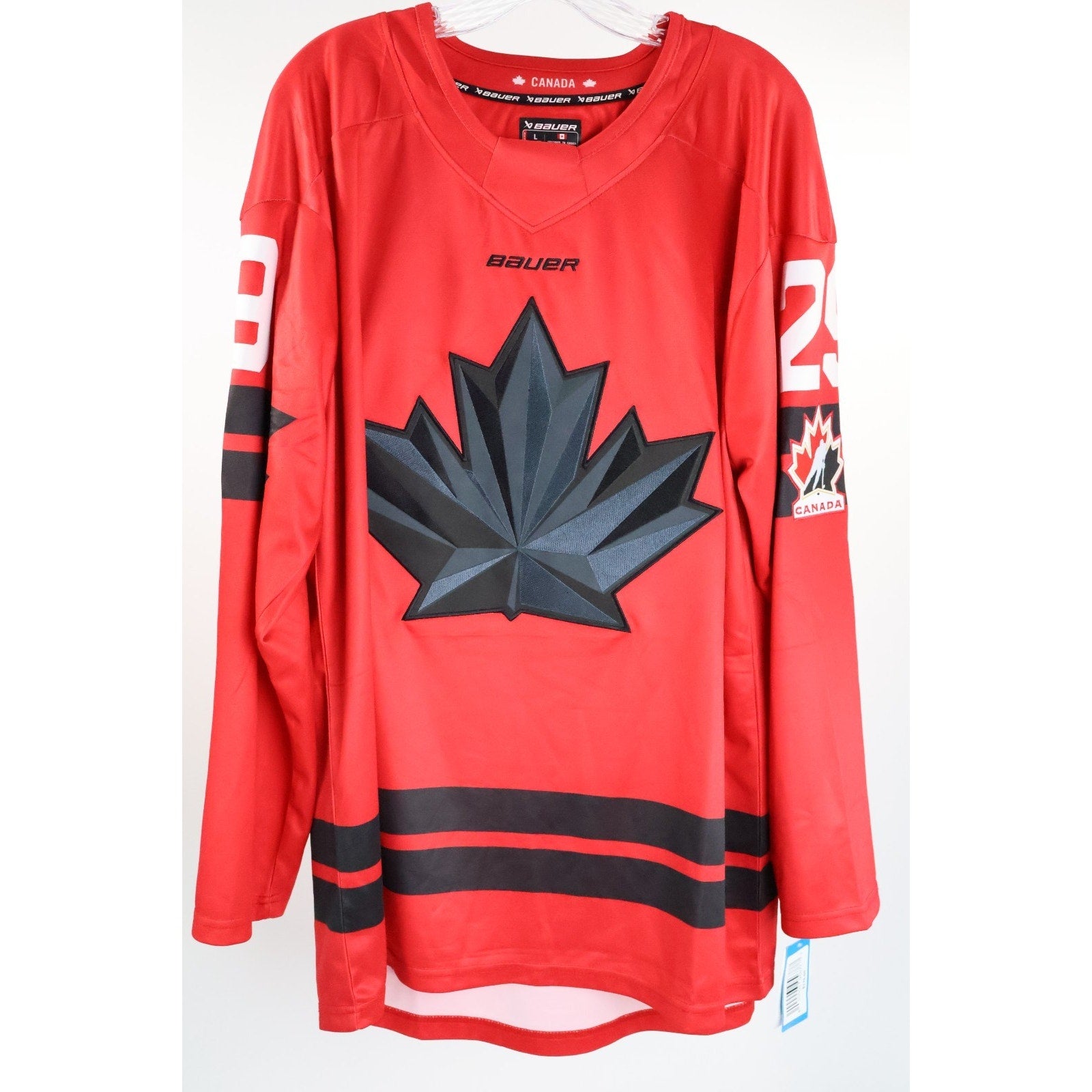 HOCKEY CANADA 2026 MILAN OLYMPICS Nathan MacKinnon BAUER JERSEY SIZE L NWT Read