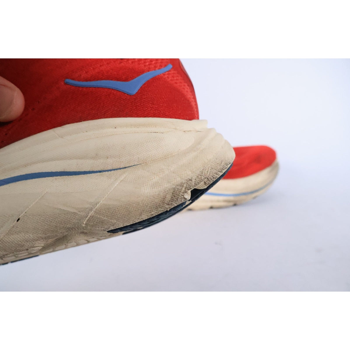 Hoka Clifton 10 Men's Size 13 Red White Athletic Running Shoes #305