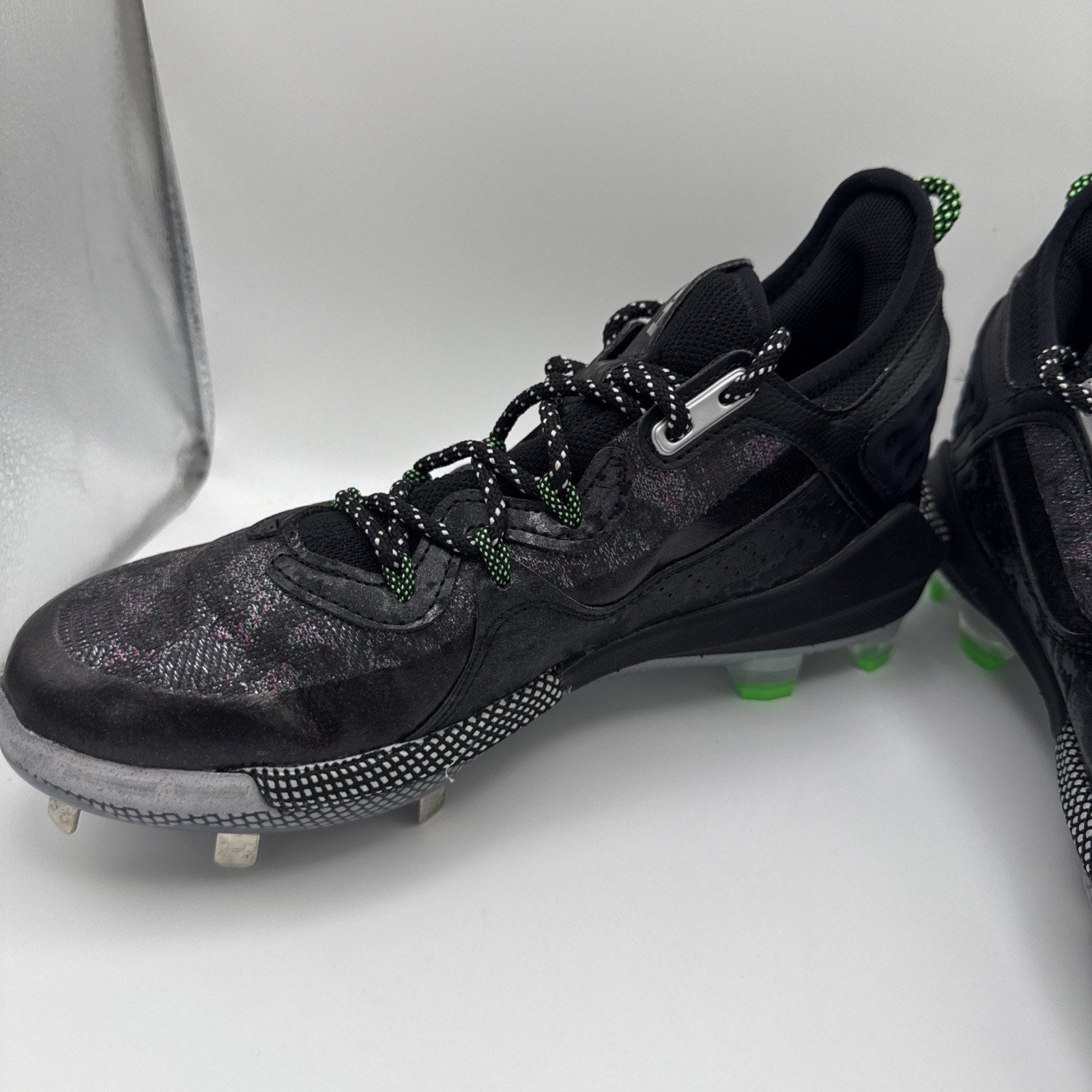 UNDER ARMOUR UA Harper 8 Low ST Metal Baseball Cleats Mens Size 7.5 Black Noir