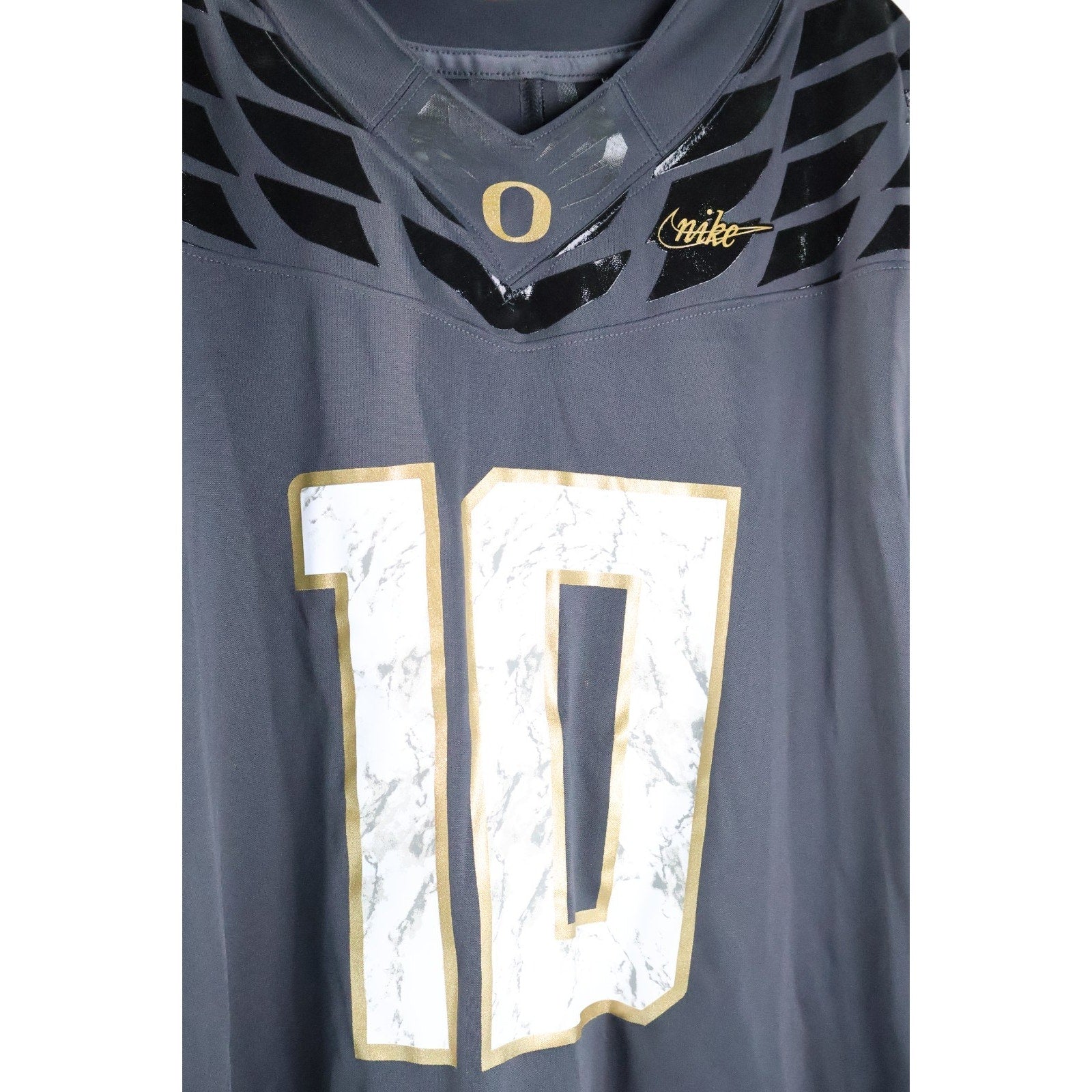 Nike Oregon Ducks Herbert #10 Anthracite Shoe Duck Football Jersey Size L Read