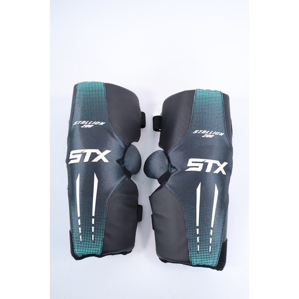 STX Stallion 200 Lacrosse Shoulder + ArmPads, Gloves Set Excellent Youth LG Read