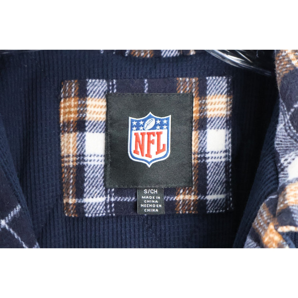NFL Transitional Plaid Shirt Jacket by Glll DenverBroncos Men's Size Small READ