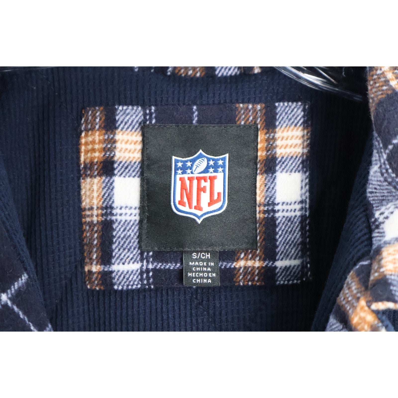 NFL Transitional Plaid Shirt Jacket by Glll DenverBroncos Men's Size Small READ
