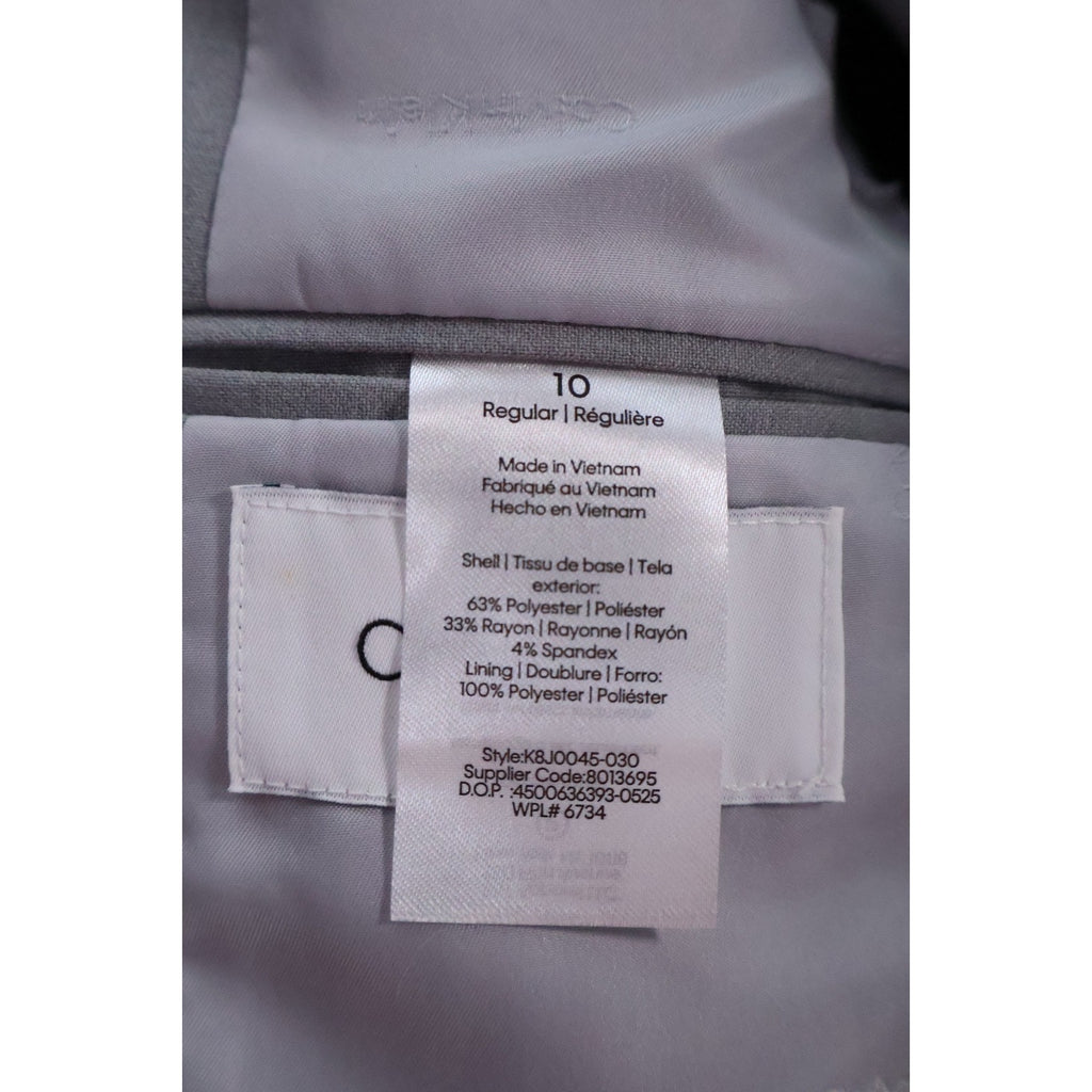 Calvin Klein Big Boys Grey Slim Fit Stretch Suit Jacket, Size 10 $110