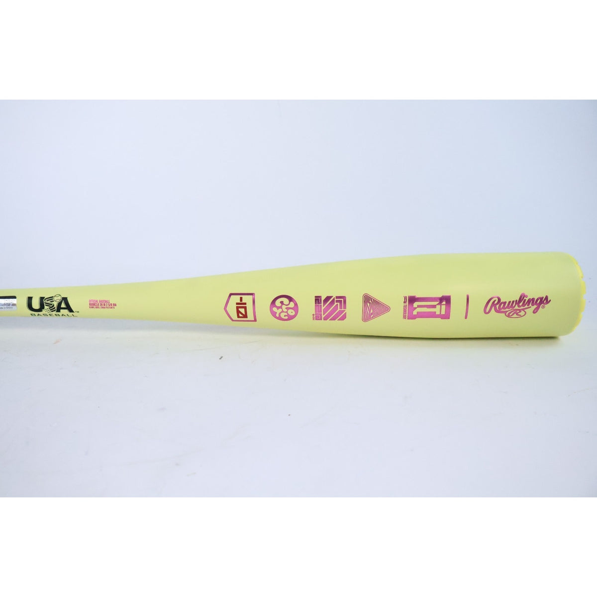 Rawlings Clout AI 28/18oz (-10) USAB 2 5/8" Barrel Yellow/Pink RUS6C10 #96