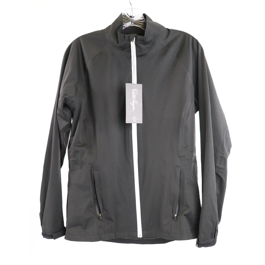 New Walter Hagen Golf Jacket Women's M Black P11 Rain Waterproof Windbreaker