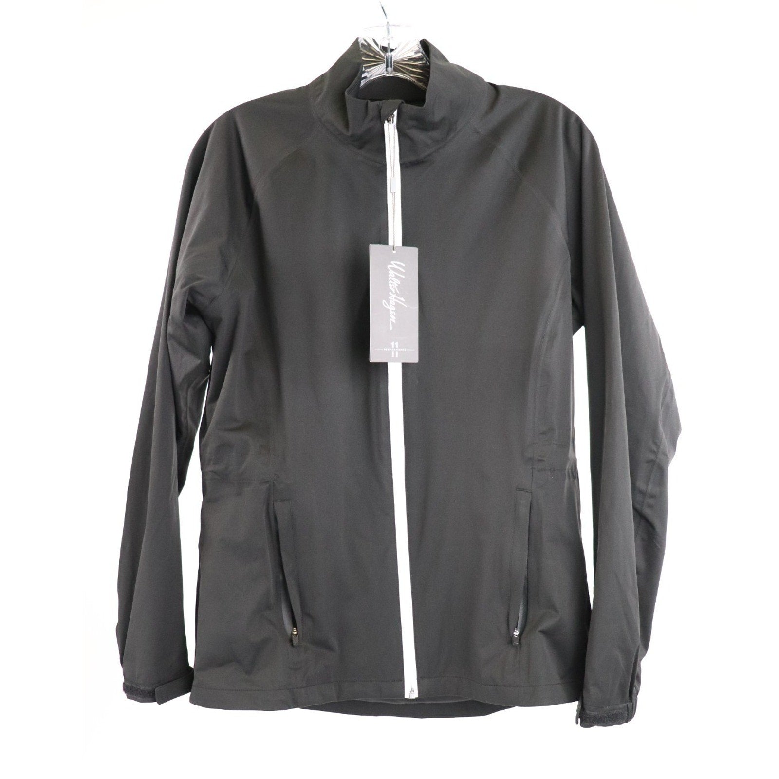 New Walter Hagen Golf Jacket Women's M Black P11 Rain Waterproof Windbreaker