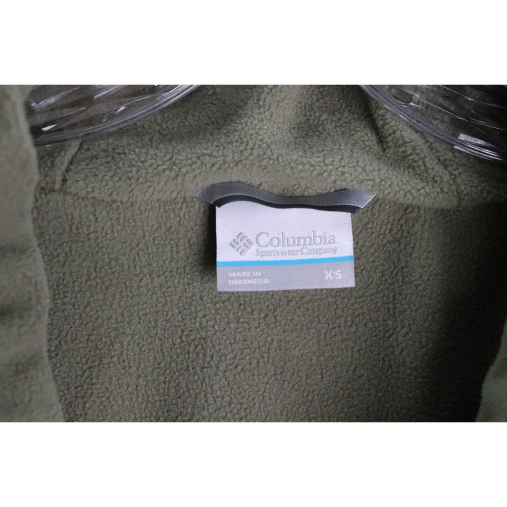 Columbia Rose Winds Softshell Hooded Jacket Women's XS Green FullZip Closure NWT