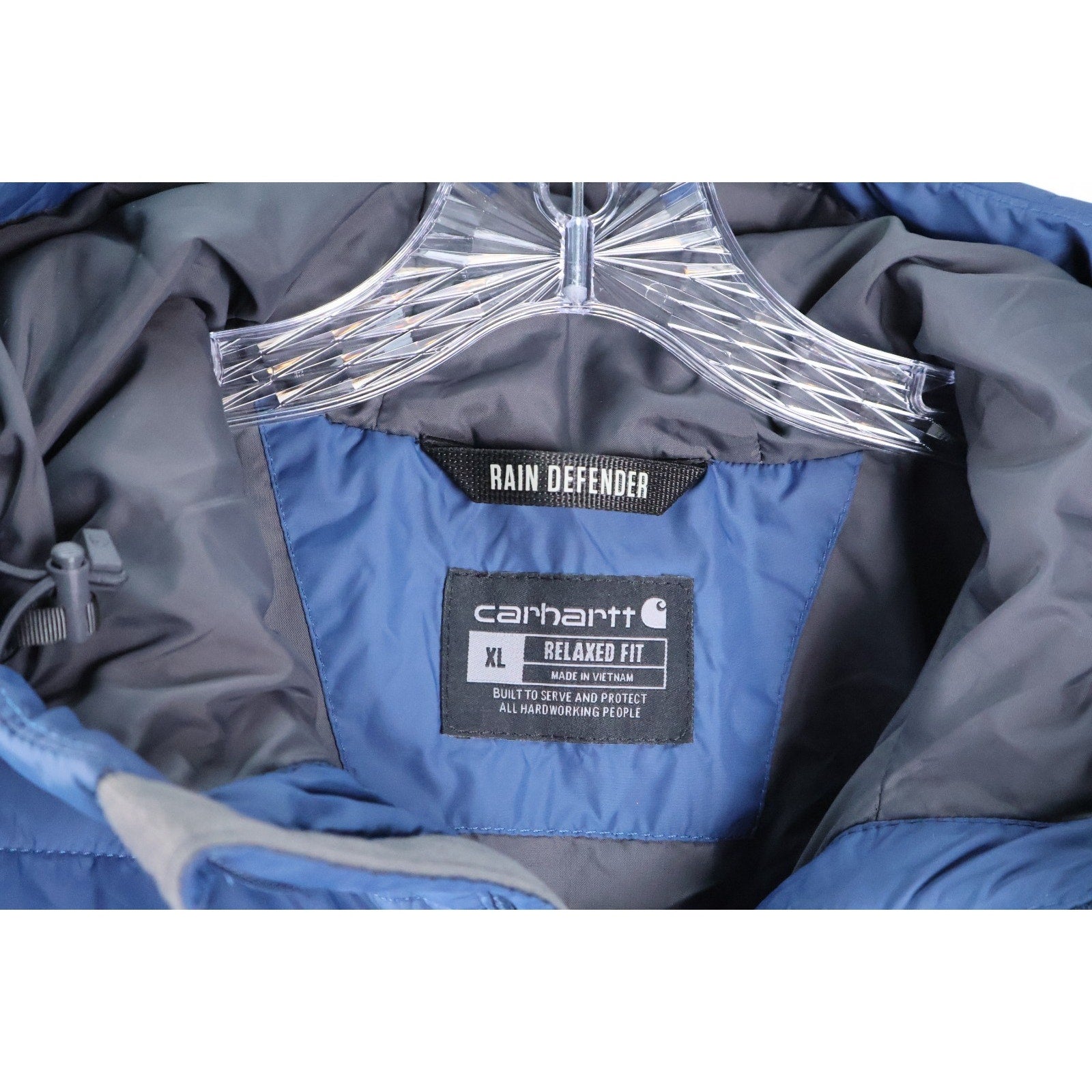 Carhartt Men's Rain Defender Lightweight Insulated Hooded Jacket Size XL READ