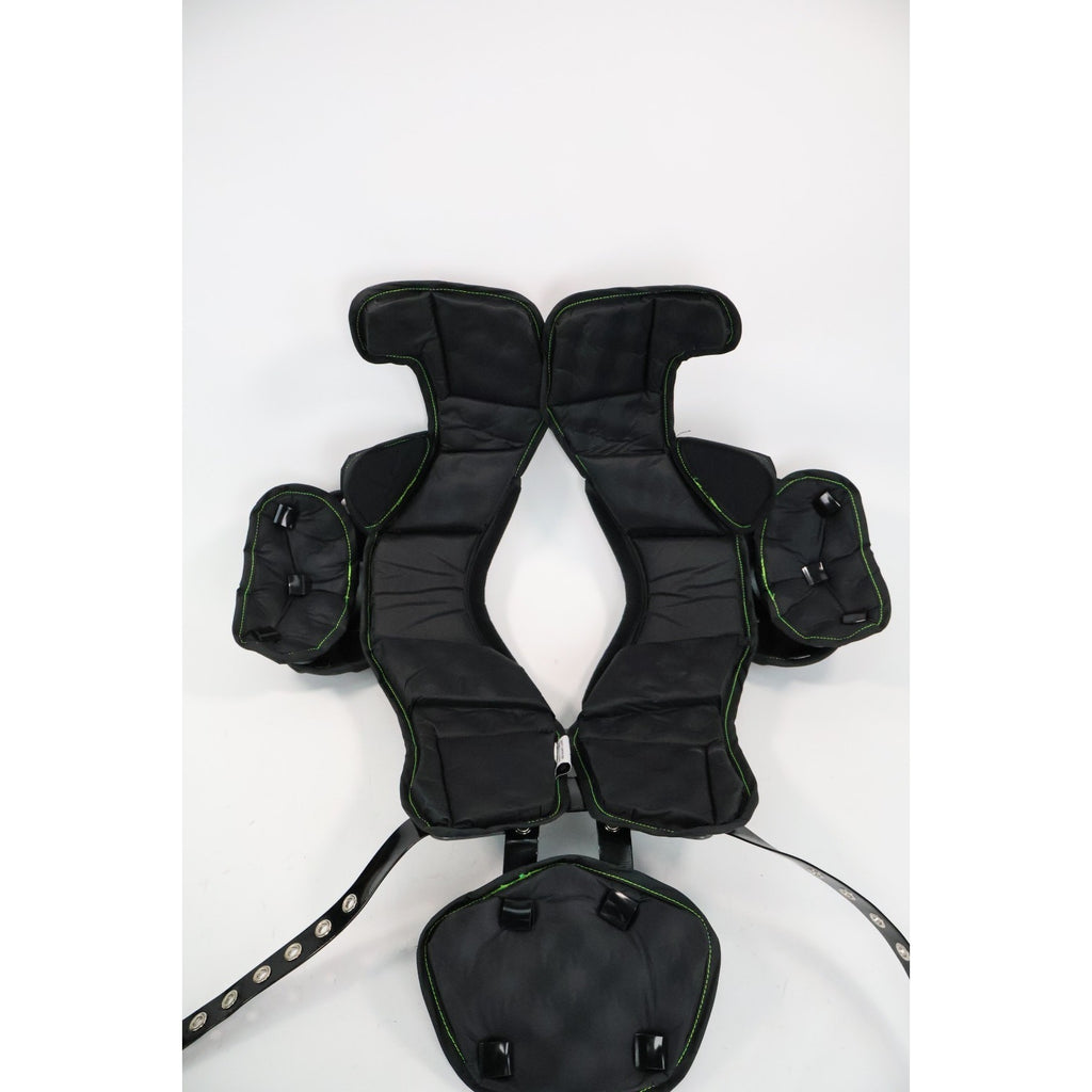 Riddell Power Amp Football Shoulder Pads w/ Backplate Adult Large / Read