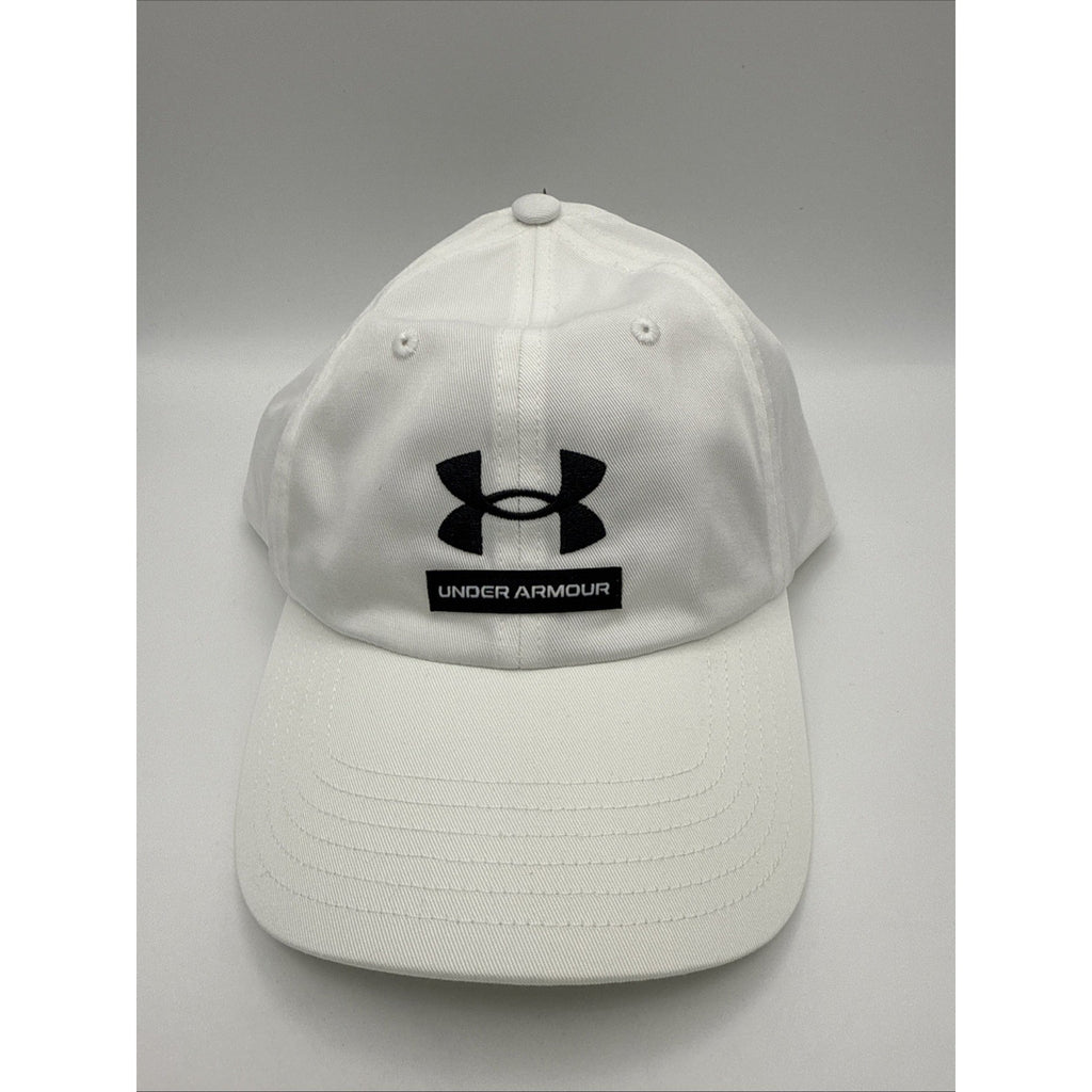 NWT Men Under Armour White Adjustable Cap One Size Fits Most