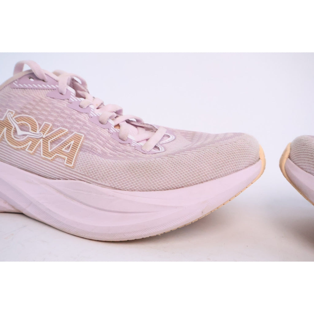 Hoka One One Mach 7 Running Shoes Lilac Cream/Tangerine Glow Women's 9B #88