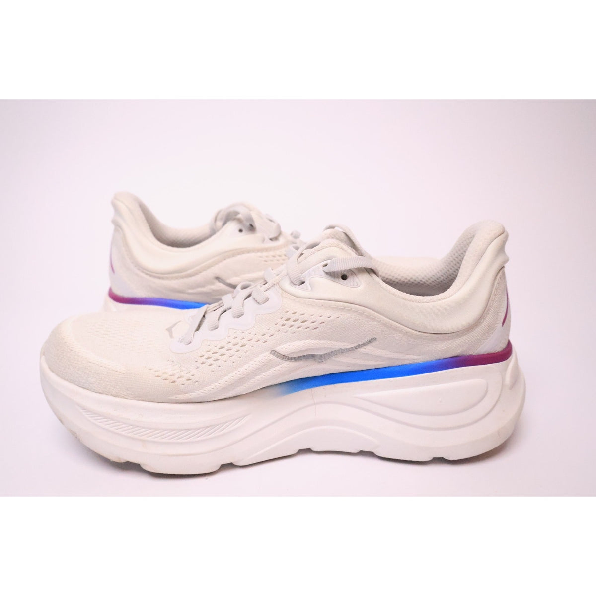 HOKA One One Bondi 9 Wide Light Gray White 1162014 CYWH Women Size 9D #205